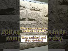 Demonstração de Painel de Parede Revestido de Pedra Artificial de Poliuretano PU Interior Exterior 3D Wholesale Art
