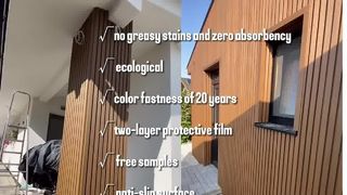 Revestimento de parede WPC moderno para espaços externos