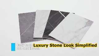Painéis de parede de pedra PU modernos, decoração luxuosa fácil de parede DIY