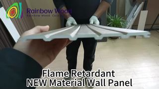Painel de parede de madeira WPC para decoração de hotéis domésticos